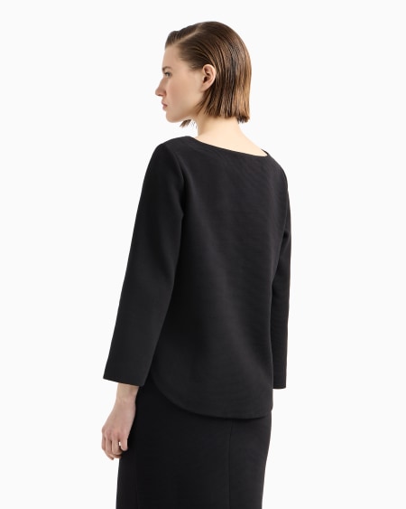 Armani Jersey Con Cortes Laterales De Punto Ottoman