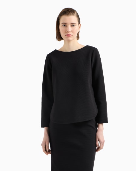 Armani Jersey Con Cortes Laterales De Punto Ottoman