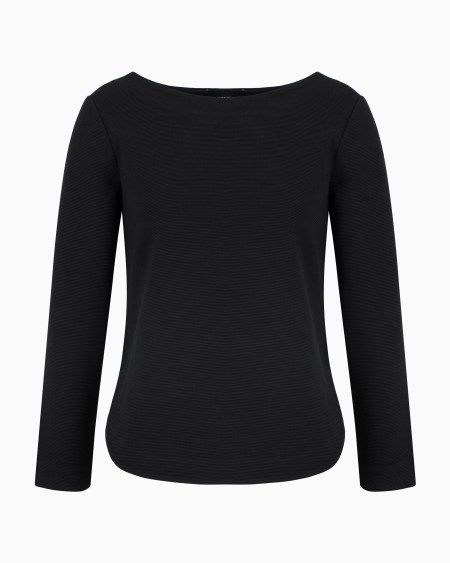 Armani Jersey con cortes laterales de punto ottoman