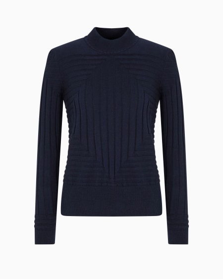 Armani Jersey Con Cuello Chimenea Y Trama Acanalada De Punto Jersey Derecho Y Revés