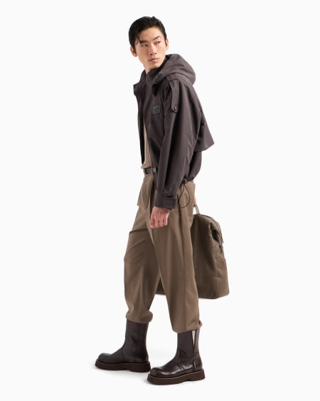 Armani Jersey Con Cuello De Pico Y Efecto Canalé En Relieve