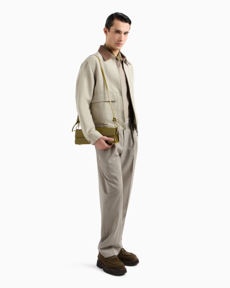 Armani Jersey Con Cuello Tipo Polo En Mezcla De Lana Y Lyocell Con Puntos Fantasía ASV