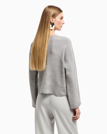 Armani Jersey Con Escore Barco Y Motivo Chevrón Ondulado