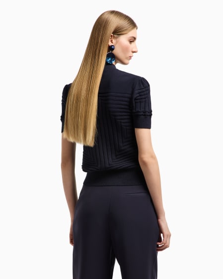 Armani Jersey Con Textura De Canalé Y Punto Jersey Derecho Y Revés