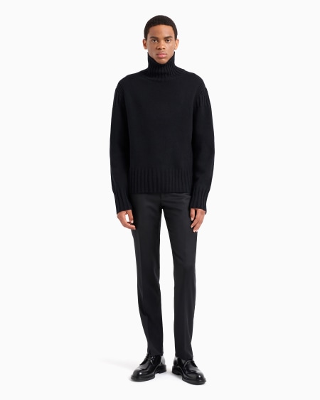 Armani Jersey De Cuello Alto De Mezcla De Lana Y Cachemira