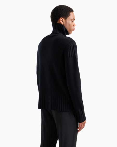 Armani Jersey De Cuello Alto De Mezcla De Lana Y Cachemira