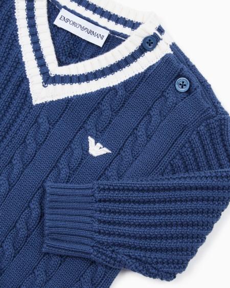 Armani Jersey De Cuello De Pico Con Elaboración Doble