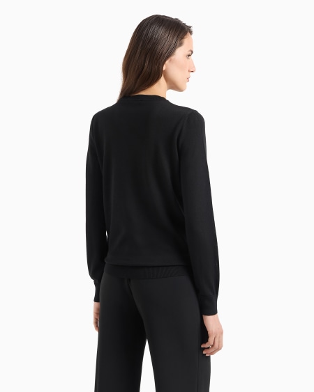 Armani Jersey De Cuello Redondo De Pura Lana Virgen