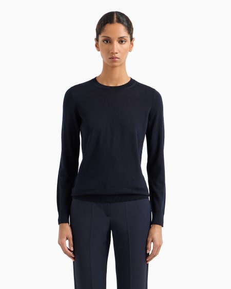 Armani Jersey De Cuello Redondo De Pura Lana Virgen