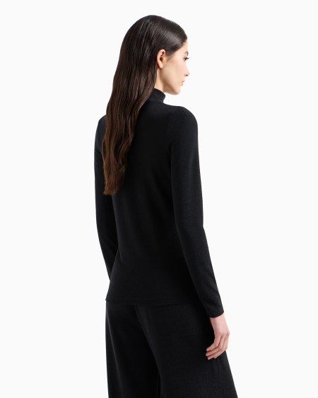 Armani Jersey De Estar Por Casa Con Cuello Chimenea De Punto De Lúrex