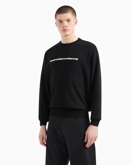 Armani Jersey De Mezcla De Lana En Punto Jersey De La ASV Capsule