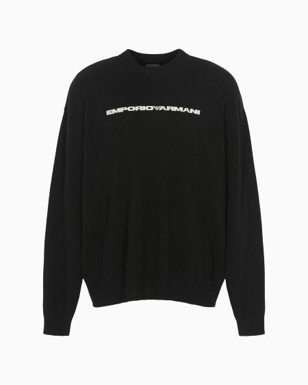 Armani Jersey de mezcla de lana en punto jersey de la ASV Capsule