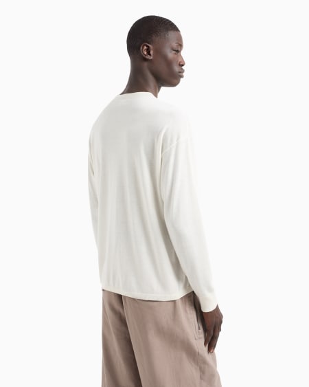 Armani Jersey De Mezcla De Lana Y Lyocell Con Estampado Floral ASV