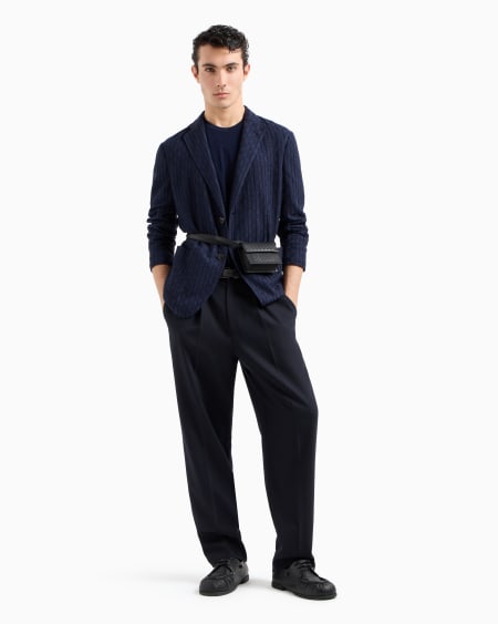 Armani Jersey De Mezcla De Lyocell Elaborado En Punto Fantasía En Relieve ASV