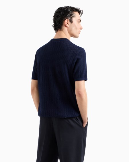 Armani Jersey De Mezcla De Lyocell Elaborado En Punto Fantasía En Relieve ASV