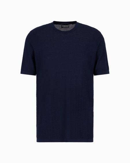 Armani Jersey de mezcla de lyocell elaborado en punto fantasía en relieve ASV