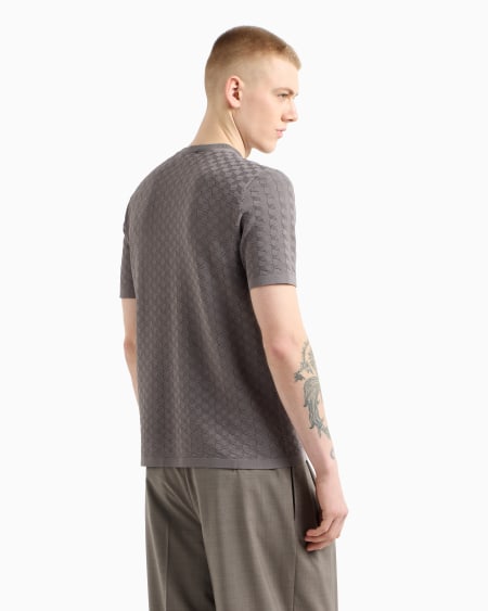 Armani Jersey De Mezcla De Viscosa Con Fantasía En Relieve