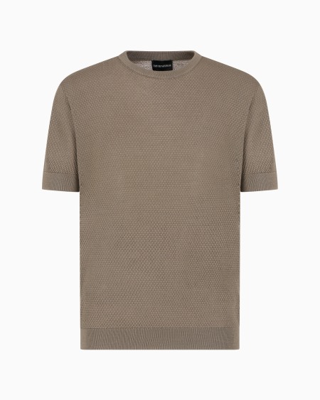 Armani Jersey de punto adamascado en mezcla de lyocell ASV