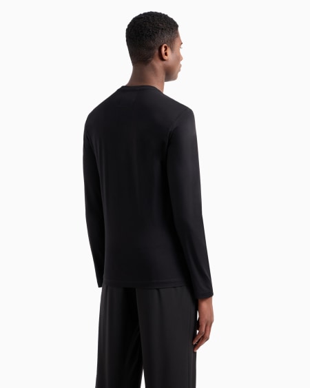 Armani Jersey De Punto De Algodón Pima Con Estampado De Logotipo