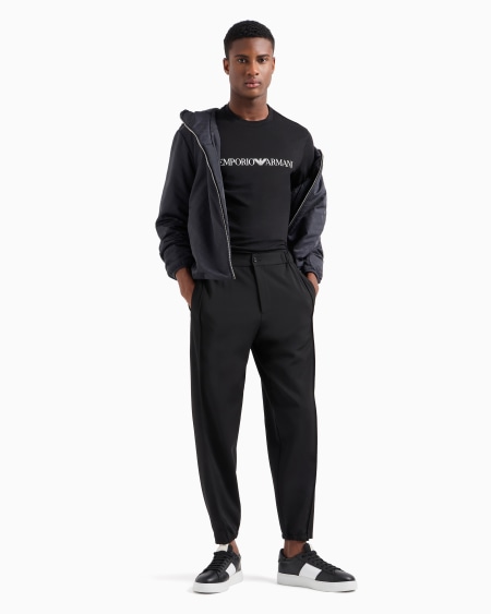 Armani Jersey De Punto De Algodón Pima Con Estampado De Logotipo