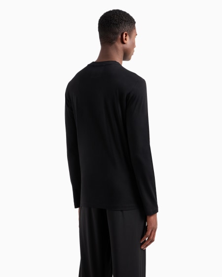 Armani Jersey De Punto De Algodón Pima Con Estampado De Logotipo