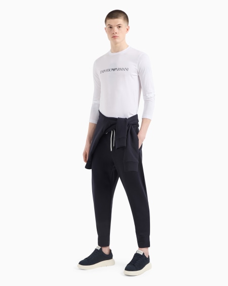 Armani Jersey De Punto De Algodón Pima Con Estampado De Logotipo