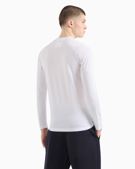 Armani Jersey De Punto De Algodón Pima Con Estampado De Logotipo