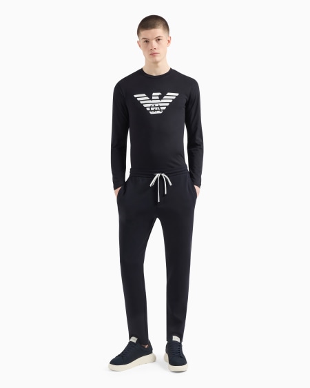 Armani Jersey De Punto De Algodón Pima Con Estampado De Logotipo