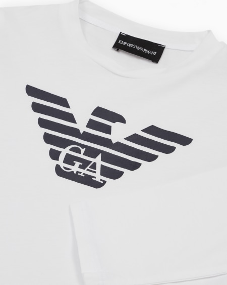 Armani Jersey De Punto De Algodón Pima Con Logotipo