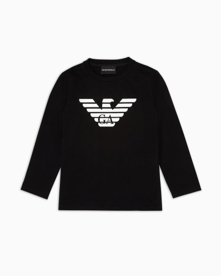 Armani Jersey de punto de algodón pima con logotipo