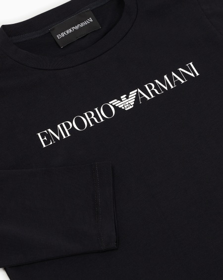 Armani Jersey De Punto De Algodón Pima Con Logotipo