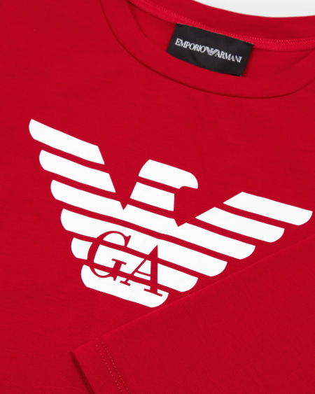 Armani Jersey De Punto De Algodón Pima Con Logotipo