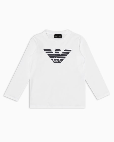 Armani Jersey de punto de algodón pima con logotipo