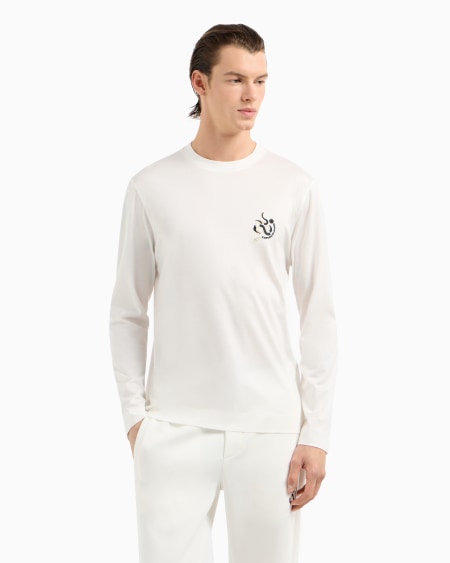 Armani Jersey De Punto De Mezcla De Lyocell Con Bordado ASV