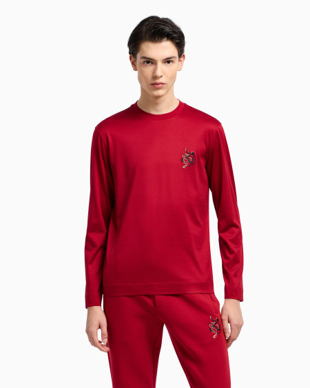 Armani Jersey De Punto De Mezcla De Lyocell Con Bordado ASV