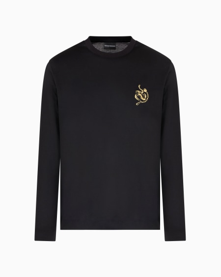 Armani Jersey de punto de mezcla de lyocell con bordado ASV