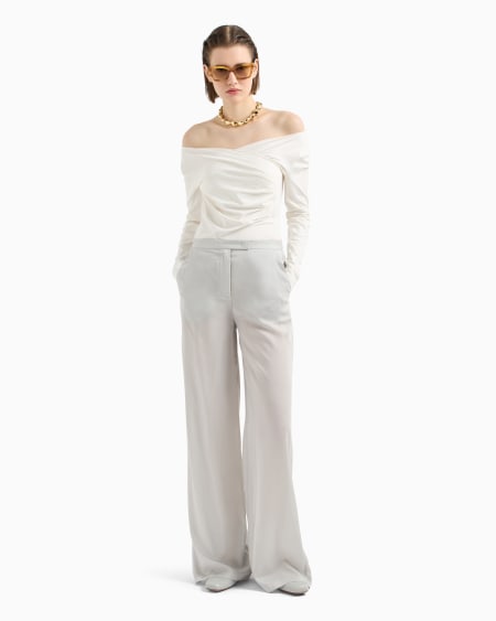 Armani Jersey De Punto Elástico Con Detalle Fruncido