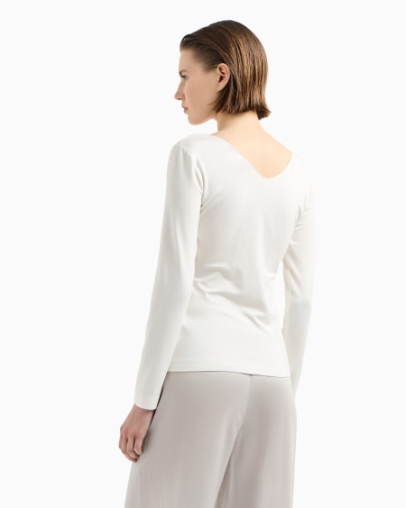 Armani Jersey De Punto Elástico Con Detalle Fruncido