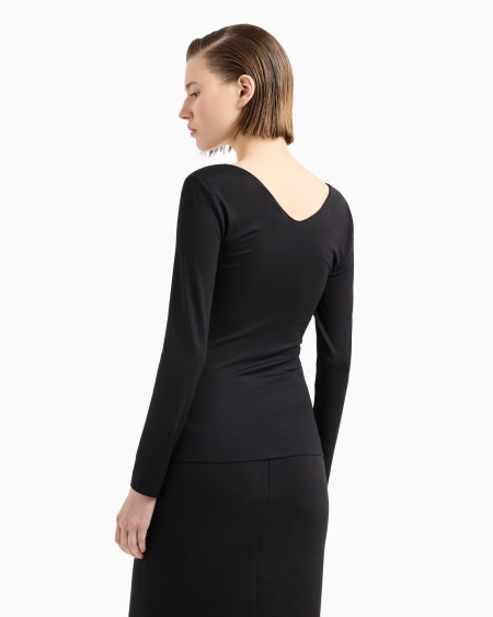 Armani Jersey De Punto Elástico Con Detalle Fruncido