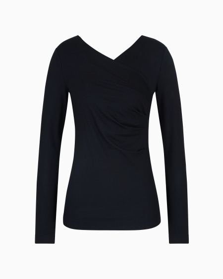 Armani Jersey de punto elástico con detalle fruncido