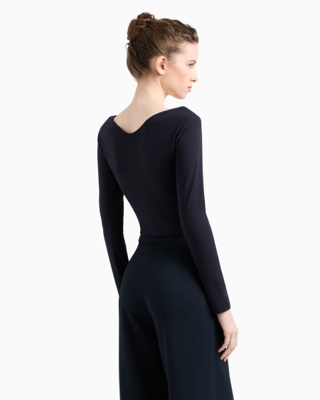 Armani Jersey De Punto Elástico Con Detalle Fruncido