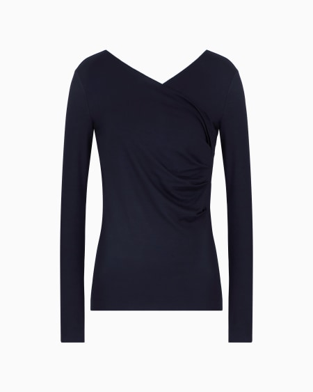 Armani Jersey de punto elástico con detalle fruncido