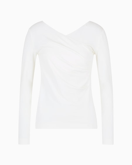 Armani Jersey de punto elástico con detalle fruncido