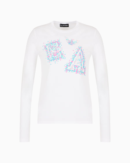 Armani Jersey de punto elástico con logotipo de microtachuelas