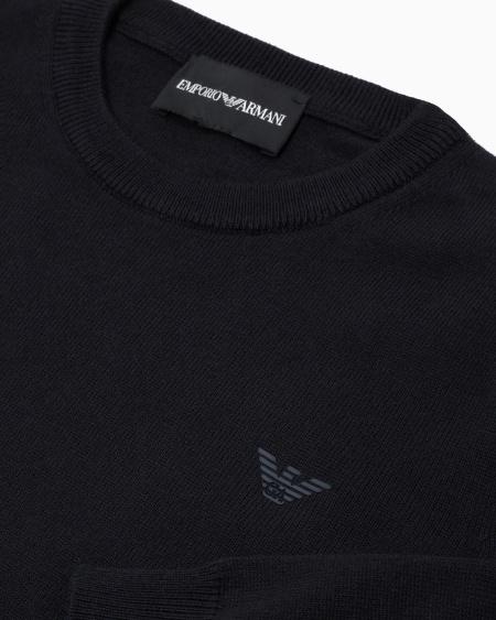 Armani Jersey En Mezcla De Lana Con Bordado De Microáguila