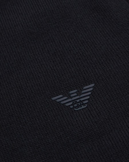 Armani Jersey En Mezcla De Lana Con Bordado De Microáguila
