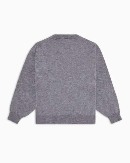 Armani Jersey En Mezcla De Lana Con Bordado De Microáguila