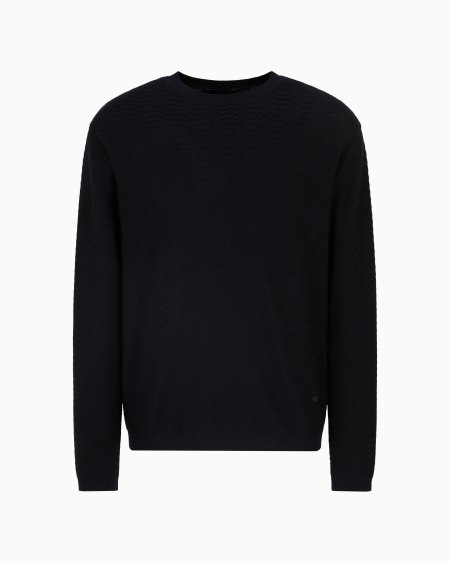 Armani Jersey en mezcla de lana y lyocell con puntos fantasía ASV