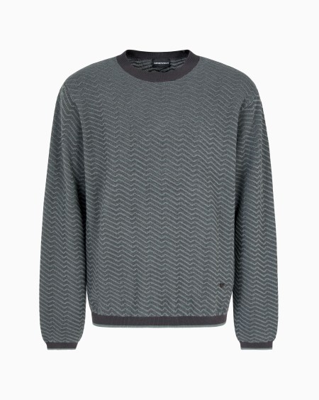 Armani Jersey en mezcla de lana y lyocell con puntos fantasía ASV