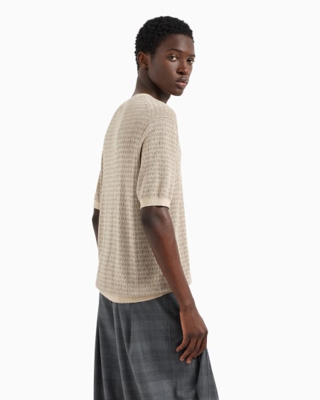 Armani Jersey En Mezcla De Lyocell Con Letras En Intarsia ASV